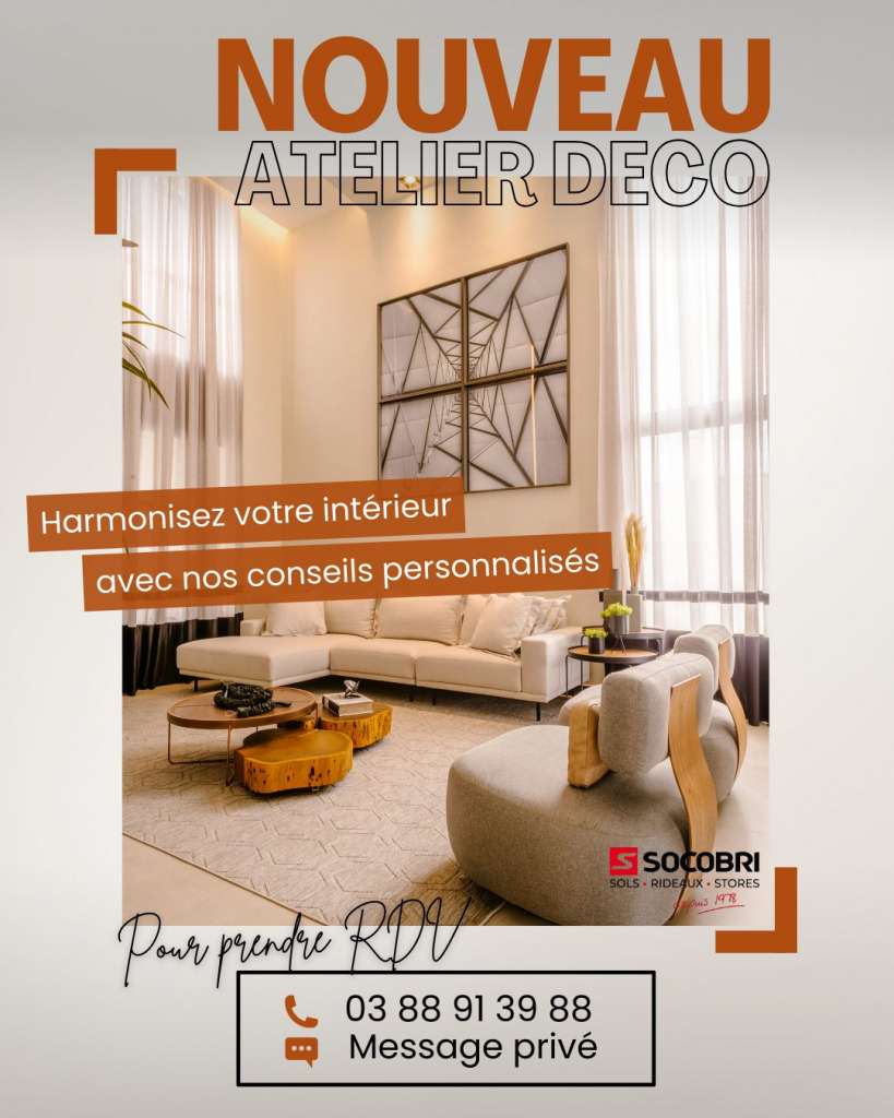 L’Atelier Déco Socobri : votre accompagnement personnalisé !