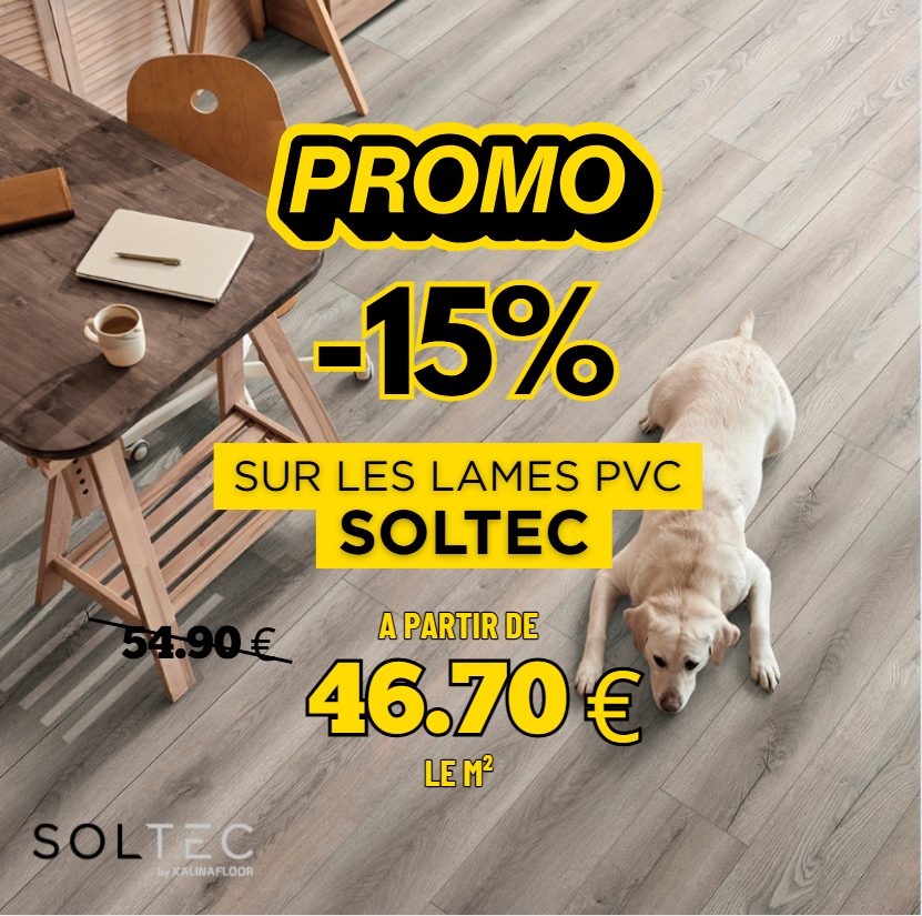 Offre -15% sur les lames de PVC SOLTEC